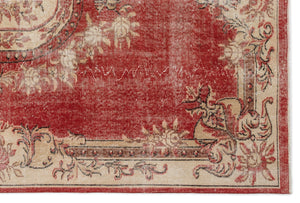 Naturel Over Dyed Vintage Rug 6'6'' x 9'7'' ft 197 x 291 cm