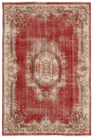 Naturel Over Dyed Vintage Rug 6'6'' x 9'7'' ft 197 x 291 cm