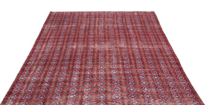 Red Over Dyed Vintage Rug 6'0'' x 8'9'' ft 184 x 266 cm
