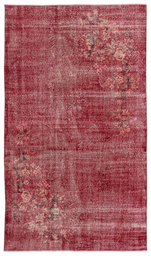 Retro Over Dyed Vintage Rug 5'3'' x 9'0'' ft 160 x 275 cm