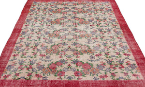 Retro Over Dyed Vintage Rug 5'5'' x 8'8'' ft 165 x 264 cm