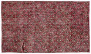 Retro Over Dyed Vintage Rug 5'6'' x 9'8'' ft 168 x 294 cm