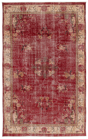 Naturel Over Dyed Vintage Rug 5'10'' x 9'8'' ft 178 x 295 cm