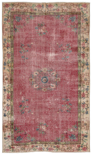 Naturel Over Dyed Vintage Rug 5'2'' x 8'12'' ft 158 x 274 cm