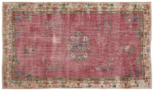 Naturel Over Dyed Vintage Rug 5'2'' x 8'12'' ft 158 x 274 cm