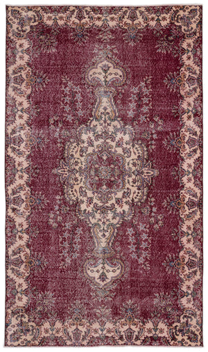 Naturel Over Dyed Vintage Rug 5'2'' x 8'10'' ft 157 x 270 cm