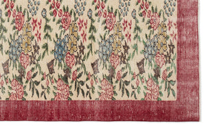 Retro Over Dyed Vintage Rug 5'5'' x 8'11'' ft 164 x 273 cm