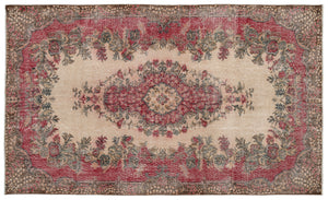 Naturel Over Dyed Vintage Rug 5'9'' x 9'6'' ft 176 x 290 cm