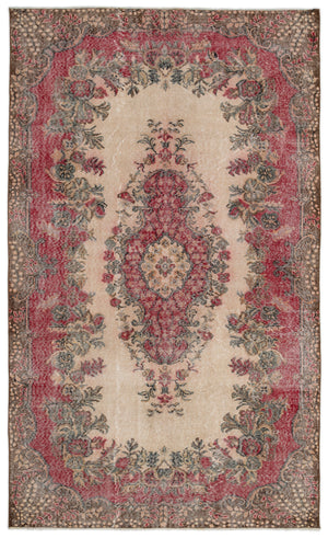 Naturel Over Dyed Vintage Rug 5'9'' x 9'6'' ft 176 x 290 cm