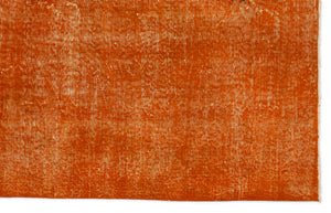 Orange Over Dyed Vintage Rug 5'7'' x 8'10'' ft 170 x 270 cm