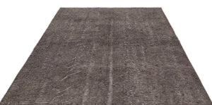 Gray Over Dyed Vintage Rug 6'1'' x 9'2'' ft 185 x 280 cm