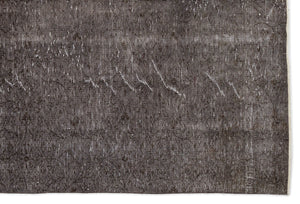 Gray Over Dyed Vintage Rug 6'1'' x 9'2'' ft 185 x 280 cm