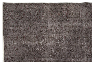 Gray Over Dyed Vintage Rug 6'1'' x 9'2'' ft 185 x 280 cm