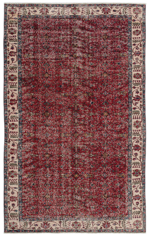 Naturel Over Dyed Vintage Rug 5'5'' x 8'8'' ft 164 x 263 cm
