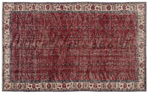 Naturel Over Dyed Vintage Rug 5'5'' x 8'8'' ft 164 x 263 cm