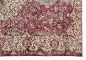 Naturel Over Dyed Vintage Rug 5'8'' x 8'4'' ft 173 x 255 cm