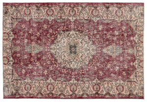 Naturel Over Dyed Vintage Rug 5'8'' x 8'4'' ft 173 x 255 cm
