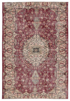 Naturel Over Dyed Vintage Rug 5'8'' x 8'4'' ft 173 x 255 cm