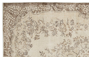 Beige Over Dyed Vintage Rug 5'10'' x 9'8'' ft 179 x 294 cm