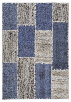 Mixed Over Dyed Kilim Patchwork Unique Rug 3'11'' x 5'11'' ft 120 x 180 cm