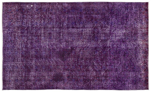Purple Over Dyed Vintage Rug 5'10'' x 9'11'' ft 179 x 301 cm