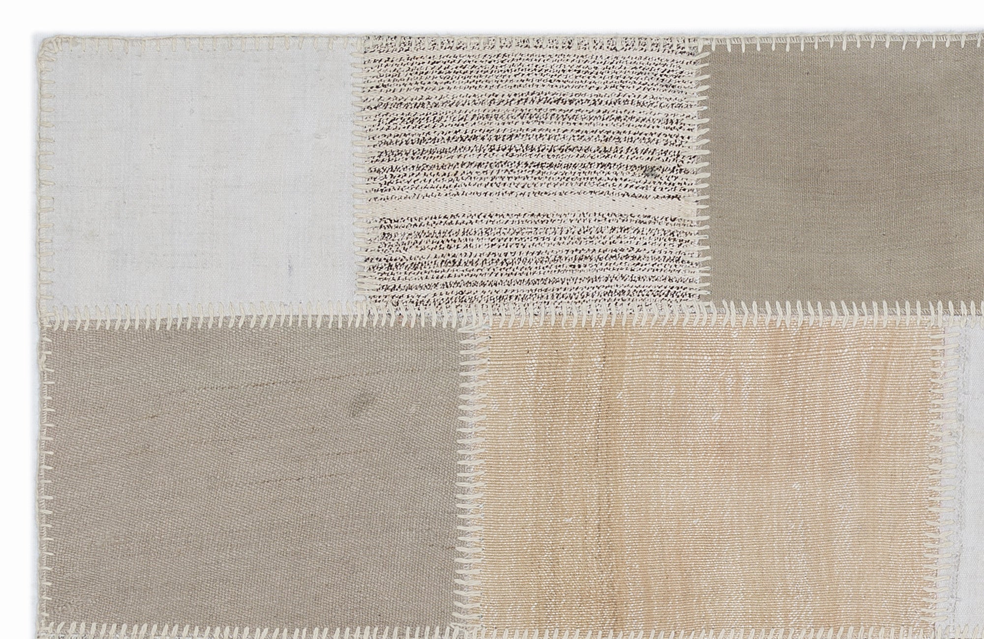Striped Over Dyed Kilim Patchwork Unique Rug 3'11'' x 5'11'' ft 120 x 180 cm