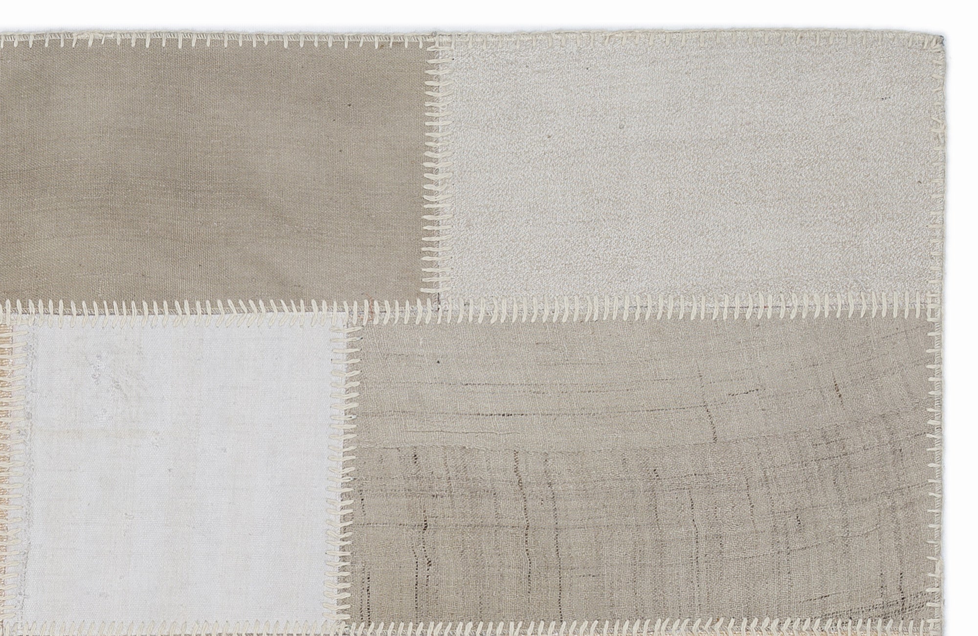 Striped Over Dyed Kilim Patchwork Unique Rug 3'11'' x 5'11'' ft 120 x 180 cm