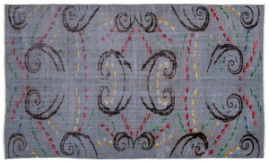 Retro Design Natural Vintage Rug 5'11'' x 10'1'' ft 180 x 307 cm