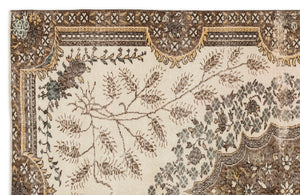 Naturel Over Dyed Vintage Rug 5'6'' x 8'7'' ft 167 x 262 cm