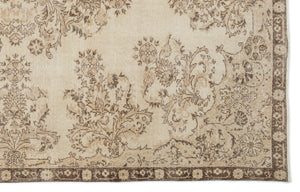 Beige Over Dyed Vintage Rug 6'3'' x 10'1'' ft 191 x 307 cm