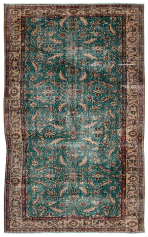 Naturel Over Dyed Vintage Rug 5'9'' x 9'5'' ft 175 x 286 cm