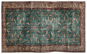 Naturel Over Dyed Vintage Rug 5'9'' x 9'5'' ft 175 x 286 cm