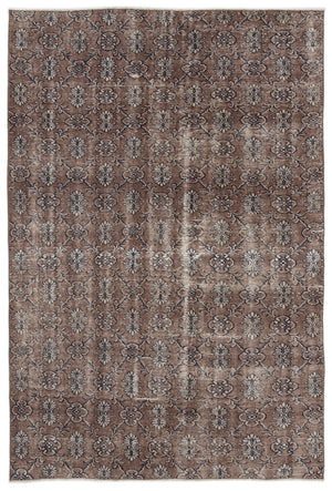 Naturel Over Dyed Vintage Rug 5'7'' x 8'6'' ft 169 x 258 cm