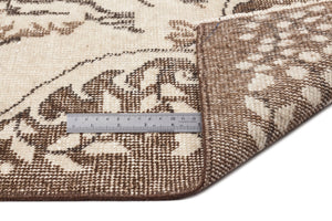 Beige Over Dyed Vintage Rug 6'3'' x 9'11'' ft 190 x 302 cm