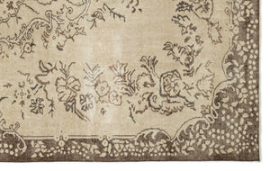 Beige Over Dyed Vintage Rug 6'3'' x 9'11'' ft 190 x 302 cm