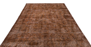 Brown Over Dyed Vintage Rug 6'4'' x 10'2'' ft 192 x 310 cm