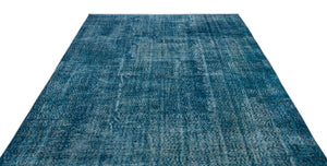 Turquoise Over Dyed Vintage Rug 6'5'' x 10'0'' ft 196 x 306 cm