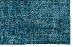 Turquoise Over Dyed Vintage Rug 6'5'' x 10'0'' ft 196 x 306 cm