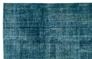 Turquoise Over Dyed Vintage Rug 6'5'' x 10'0'' ft 196 x 306 cm