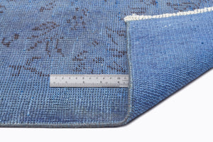 Blue Over Dyed Vintage Rug 4'10'' x 8'4'' ft 147 x 253 cm