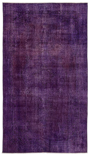 Purple Over Dyed Vintage Rug 4'9'' x 8'5'' ft 144 x 256 cm