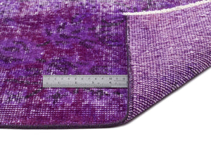 Purple Over Dyed Vintage Rug 4'0'' x 7'1'' ft 123 x 216 cm