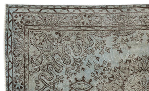 Gray Over Dyed Vintage Rug 5'4'' x 8'7'' ft 163 x 262 cm