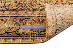 Yellow Over Dyed Vintage Rug 5'3'' x 8'6'' ft 160 x 260 cm