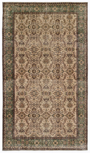 Naturel Over Dyed Vintage Rug 5'8'' x 9'7'' ft 172 x 293 cm