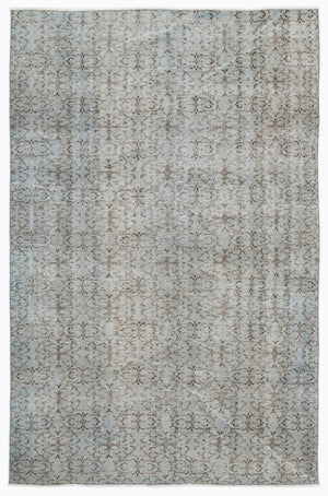 Blue Over Dyed Vintage Rug 5'10'' x 9'0'' ft 179 x 275 cm
