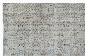 Blue Over Dyed Vintage Rug 5'10'' x 9'0'' ft 179 x 275 cm