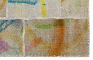 Retro Over Dyed Patchwork Unique Rug 3'11'' x 5'11'' ft 120 x 180 cm