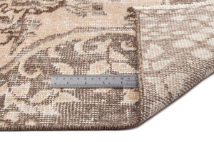 Beige Over Dyed Vintage Rug 6'5'' x 9'8'' ft 195 x 295 cm