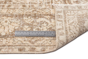 Beige Over Dyed Vintage Rug 7'2'' x 9'11'' ft 219 x 301 cm